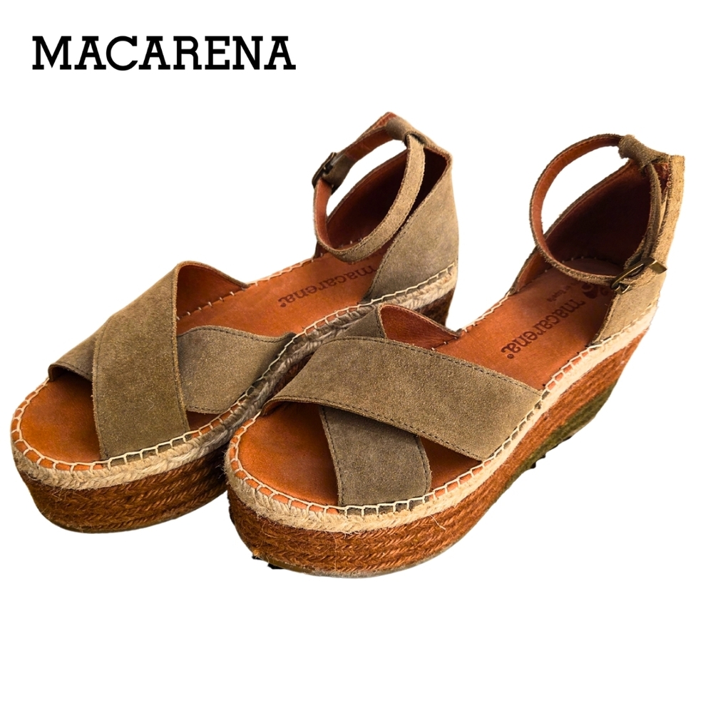 Macarena Suede Platform Espadrilles Made In Spain